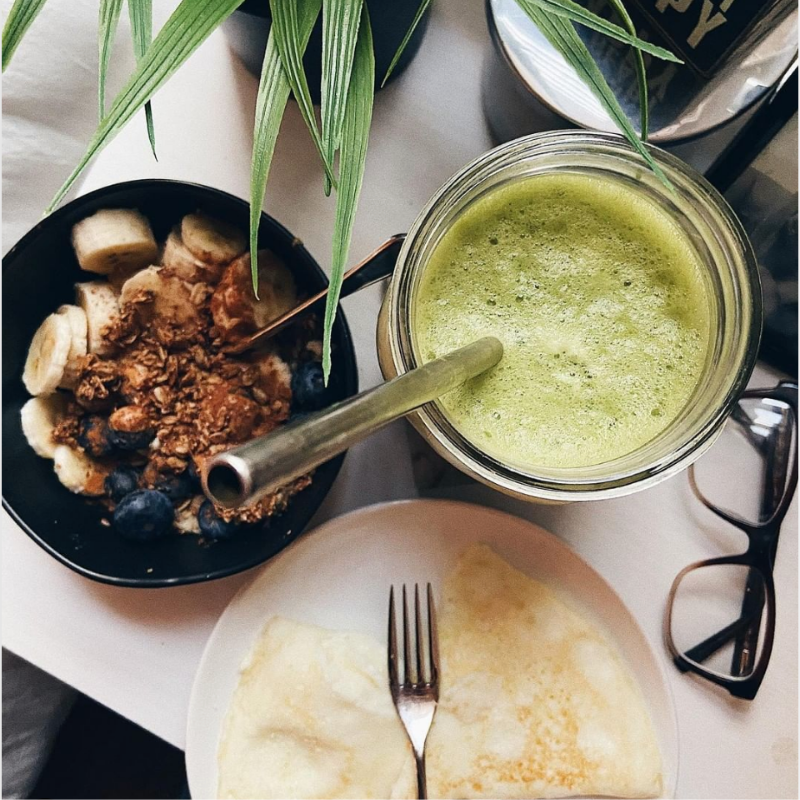 Honey Matcha Latte with Collagen