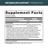 metabolism support probiotics supplement label