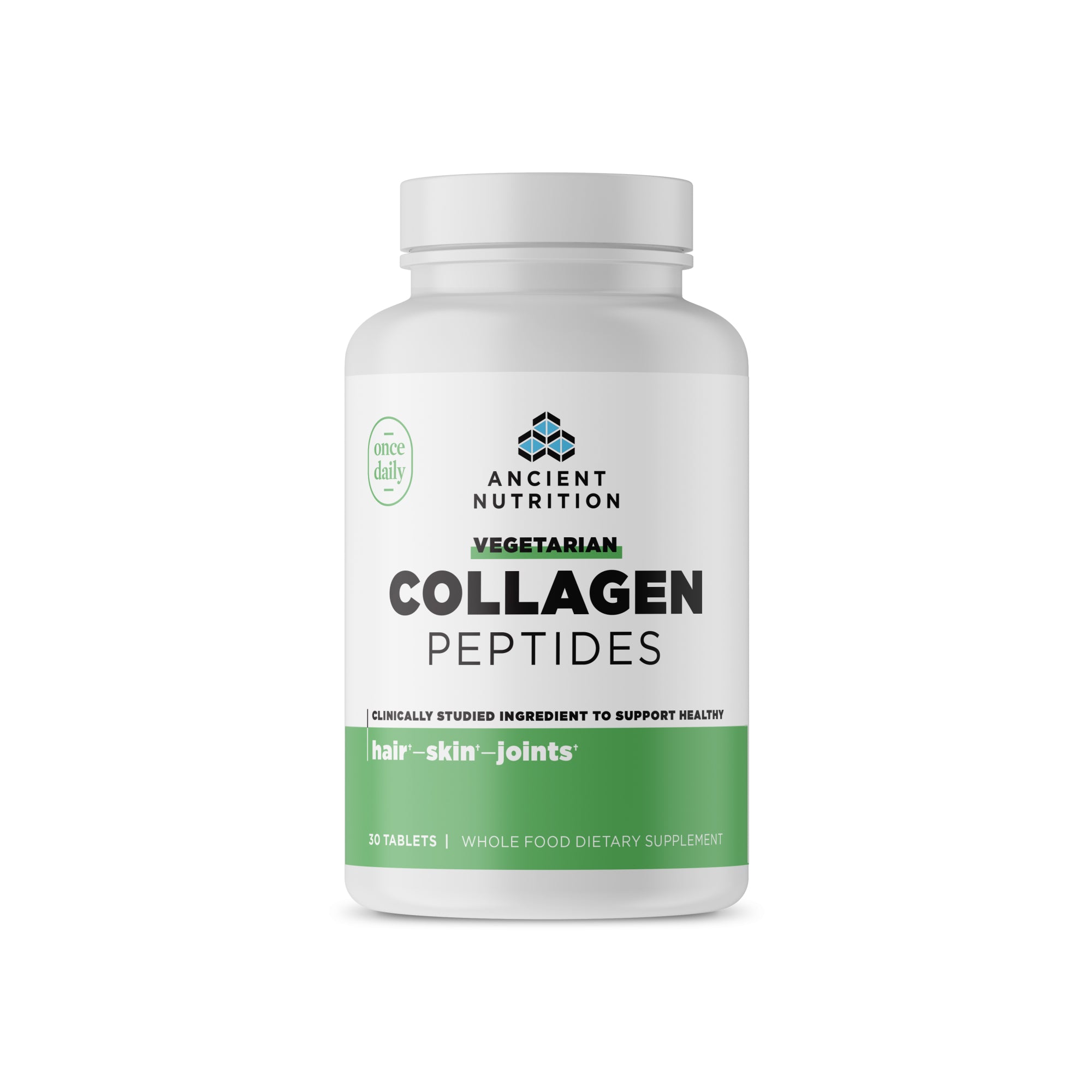 Vegetarian Collagen Peptides Tablets (30 Tablets) front of bottle