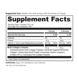 Multi Collagen Protein Powder Pure 100 Serving Bag supplement label