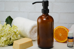 Homemade Shower Gel with Orange Essential Oil