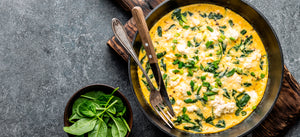 Spinach goat cheese frittata