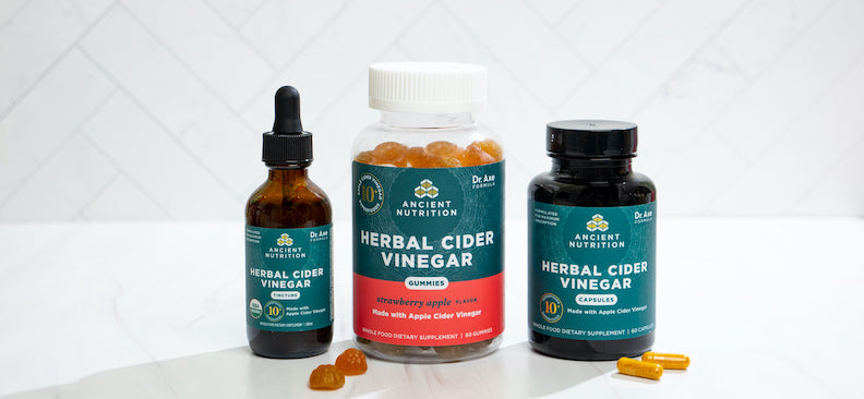 Organic herbal cider vinegar supplements