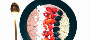 Coconut yogurt chia seed smoothie bowl