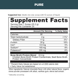 bone broth protein powder pure supplement label