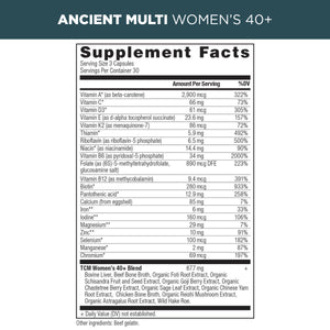 ancient multi women's 40+ supplement label