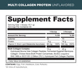 multi collagen protein powder unflavored supplement label