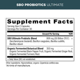 sbo probiotics supplement label
