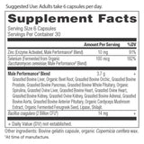 male performance organ blend supplement label