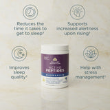 Ancient Nutrition Active Peptides Magnesium supplement container with benefits listed on a light background