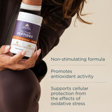 a person holding a bottle of Active Peptides Glutathione + NMN Capsule (30 Servings)