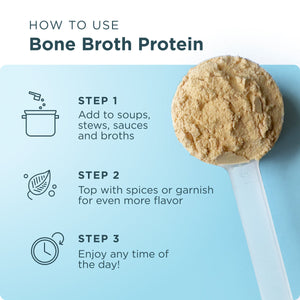 Bone Broth Protein | Powder Chicken Soup (15 Servings) - Podcast Offer