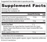 grass-fed liver capsules supplement label