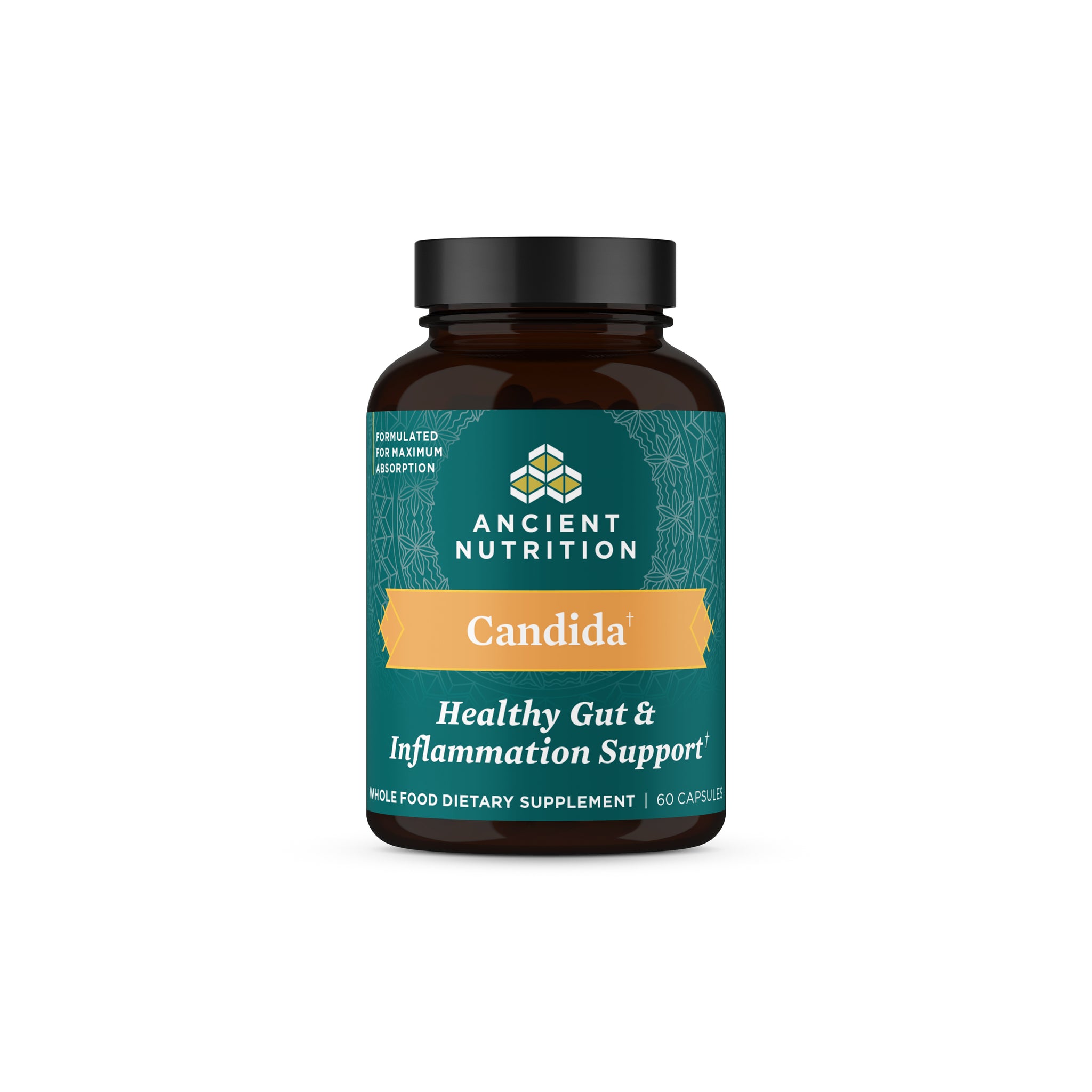 Candida Capsules front of bottle