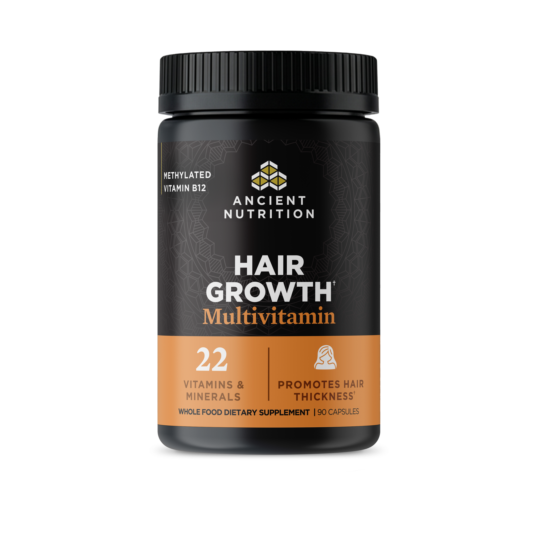 Hair Growth Multivitamin Capsules (90 Capsules) front of bottle