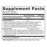 Regenerative Organic Certified® Gut Recovery Probiotics Capsules (60 Capsules) supplement label