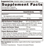 SBO Probiotics Gut Restore Capsules (60 Capsules) supplement facts label