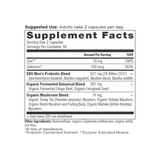 SBO Probiotics Men's capsules supplement label