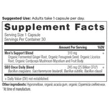 SBO Probiotics men's once daily supplement label