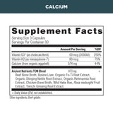 calcium supplement label