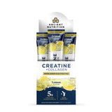 Packaging of Ancient Nutrition Creatine + Collagen with lemon flavor on a white background