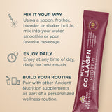 Multi Collagen Protein Stick Packs on the right and on the left it says mix it your way and enjoy daily