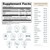 Multi Collagen Protein Powder Cucumber Lime (45 Servings) supplement facts label