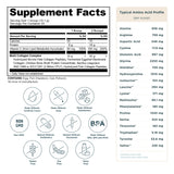 Multi Collagen Protein Powder Unflavored (24 Servings) supplement facts label