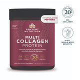 bottle of Multi Collagen Protein Powder Unflavored (60 Servings) with icons to the right