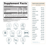 Multi Collagen Protein Powder Vanilla (60 Servings) supplement facts label