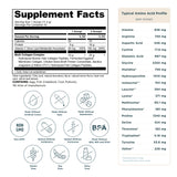 Multi Collagen Protein Powder Strawberry Lemonade (45 Servings) supplement facts label