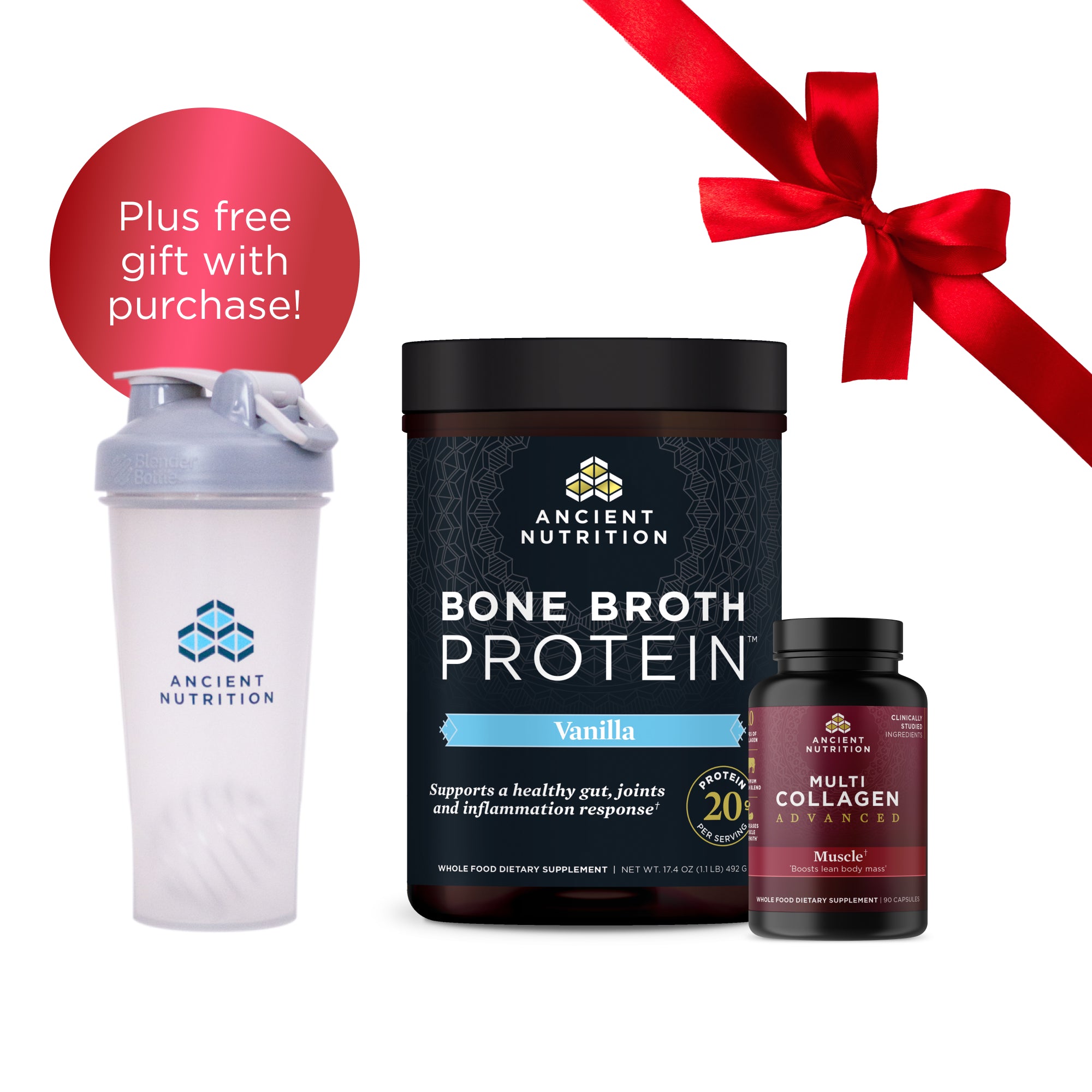 Fitness and Recovery Bundle with Bone Broth Protein powder Vanilla