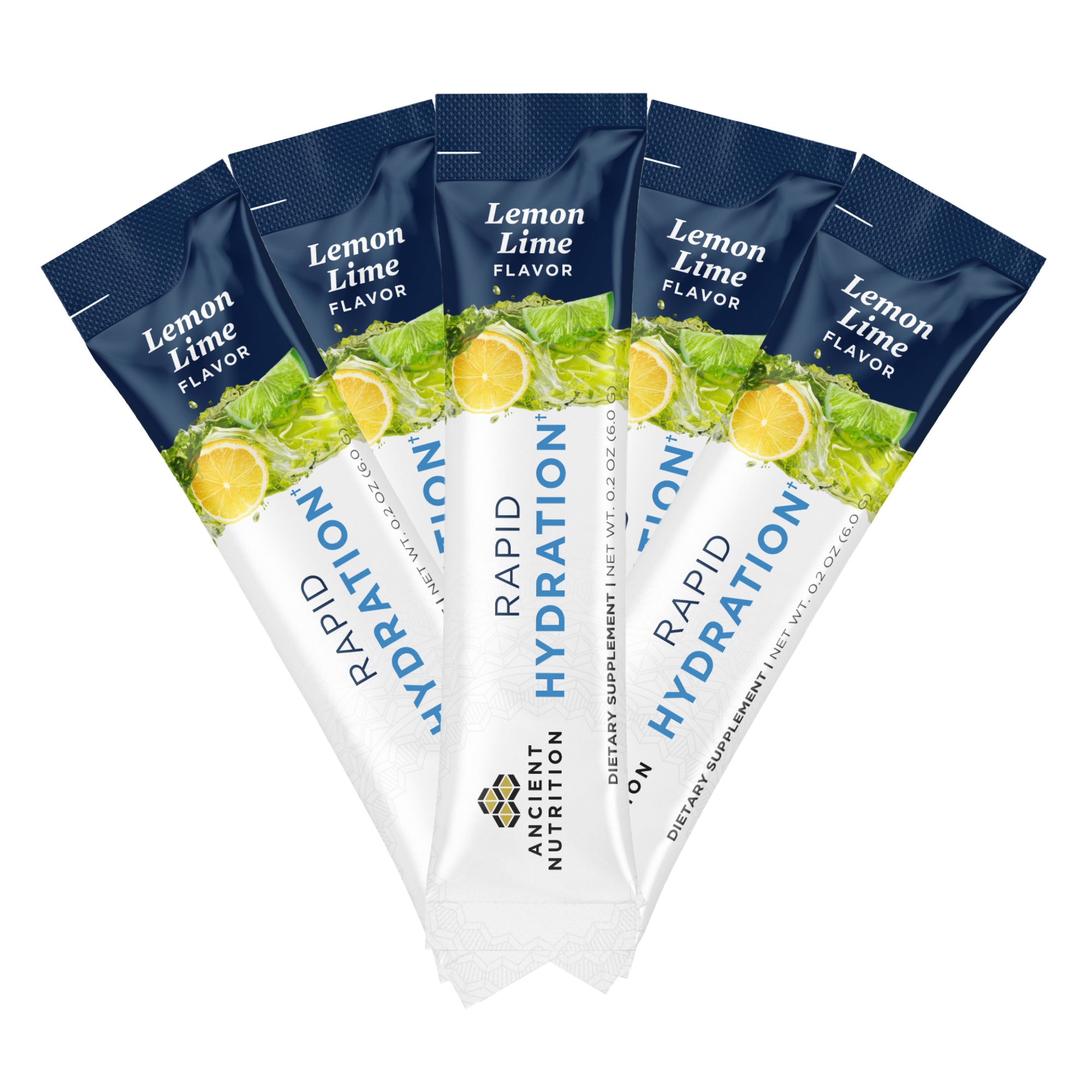 Rapid Hydration Powder Lemon Lime Flavor 5-Pack Sticks