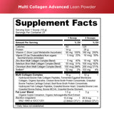 multi collagen advanced lean powder supplement label