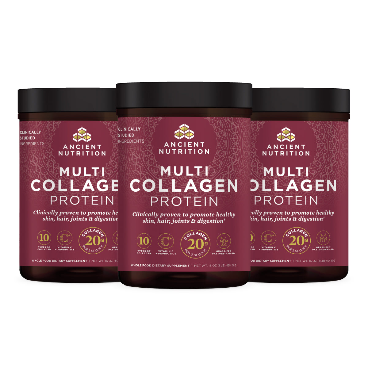 3 bottles of Multi Collagen Protein Powder Unflavored