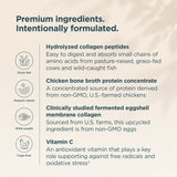 An informational graphic with the headline 'Premium ingredients. Intentionally formulated.