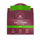 Packaging of Ancient Nutrition Multi Collagen Protein with green and maroon design.