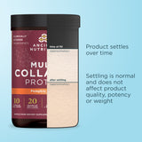Ancient Nutrition Multi Collagen Protein container with text on a blue background