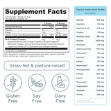 Multi Collagen Protein Powder Chocolate 40 Servings supplement facts panel