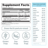 Multi Collagen Protein Powder Unflavored (100 Servings) supplement facts panel