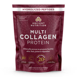 Multi Collagen Protein Powder Unflavored (100 Servings) bottle with a callout at the top that says hydrolyzed peptides