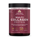 Multi Collagen Protein Powder Unflavored 45 Servings front label with hydrolyzed peptides call out