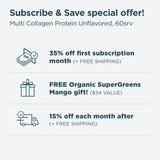 Multi Collagen Protein Powder | Unflavored (60 Servings) + Free Gift