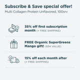 Multi Collagen Protein Powder |  Unflavored (100 Servings) + Free Gift