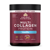 Multi Collagen Protein Powder Vanilla (60 Servings) bottle with hydrolyzed peptides called out at the top of the bottle