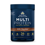 Ancient Nutrition Multi Protein container with blue label on a white background