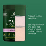 Ancient Nutrition Mixed Plant Protein container with text on a green background