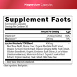 magnesium capsules supplement label