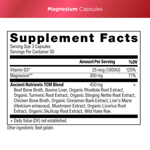 magnesium capsules supplement label