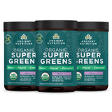 3 bottles Organic SuperGreens Powder Berry Flavor